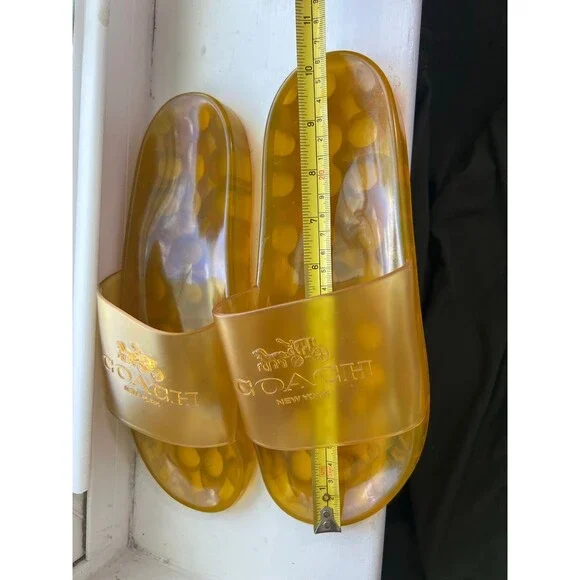 Coach Ulyssa Jelly Slide Sandals in Buttercup Yellow Women’s Size 8 - Picture 11 of 11